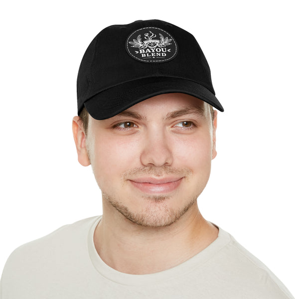 Bayou Blend Dad Hat with Leather Patch - Casual Adjustable Cap